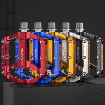 CXWXC Алюминиевые велосипедные педали на платформе со светоотражающими штифтами