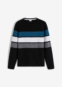 B.P.C męski sweter bawełniany w paski ^52/54, L
