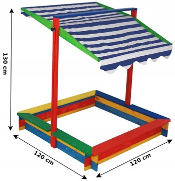 ДЕРЕВЯННАЯ КАСКАДНАЯ ПЕСОЧНИЦА, ТРИ УЗОРА КРЫШИ