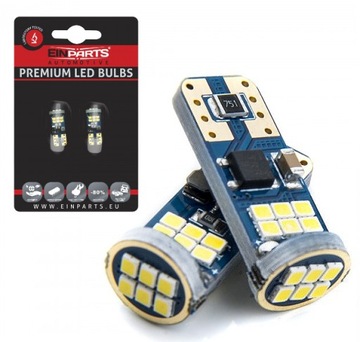 ŻARÓWKI W5W LED 18xSMD 2016 6000K 12V CANBUS 6000K