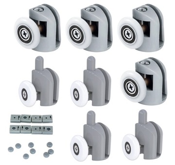 KOMPLET ROLEK ROLKI DO KABINY PRYSZNICOWEJ ROLKA x8 ŁOŻYSKO 23MM AG527E