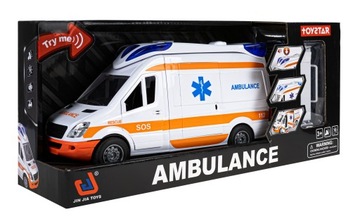 МАШИНА СКОРОЙ СКОРОЙ ПОМОЩИ ДЛЯ ДЕТЕЙ АВТОМОБИЛЬ АВАРИЙНОГО ПРИБОРА СВЕТА ЗВУКОВАЯ + СТРИТЕР