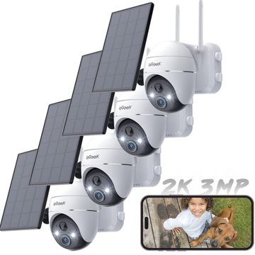 KAMERA OBROTOWA SOLARNA ZEWNĘTRZNA 2K 1296P WIFI PTZ Wodoodporność IP65x4
