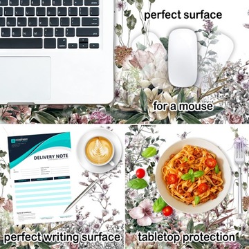 Защитный коврик для стола Пастельные цветы луг