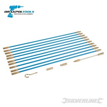 SILVERLINE 633570 КОМПЛЕКТ ДЛЯ ПРОТЯЖКИ КАБЕЛЯ СТАЛКА 13 шт.