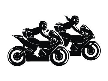 Naklejka na auto MOTORY Ścigacz Motocykliści 17cm
