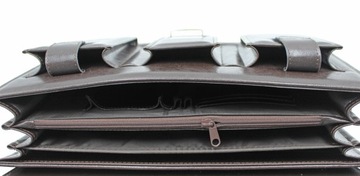 Мужской кожаный портфель, портфель, 3 кармана + ГРАВИРОВКА