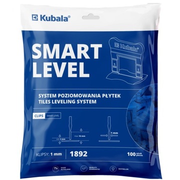Klipsy KUBALA 1.0 mm do poziomowania płytek 100 szt. 1892