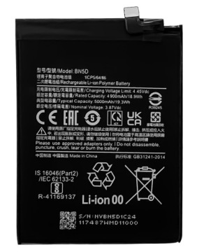 Nová baterie BN5D pro Xiaomi Redmi Note 11S 2201117SG 5000 mAh
