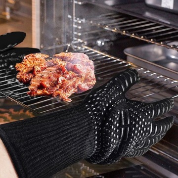 RĘKAWICZKA DO GRILLA ŻAROODPORNA KUCHENNA OCHRONNA ANTYPOŚLIZGOWA GOTOWANIA