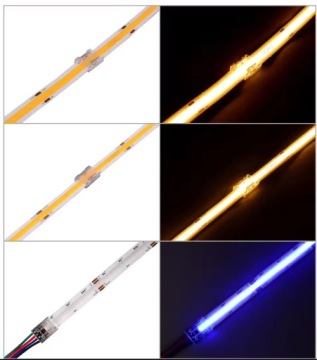 Коннектор для светодиодных лент COB 8 мм односторонний с кабелем