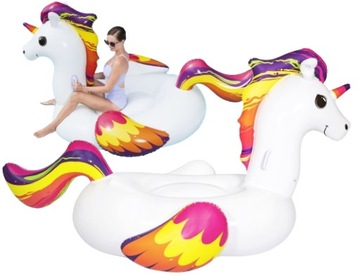 Materac dmuchany DUŻY JEDNOROŻEC 224xx164cm do wody pływania łabędź flaming