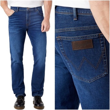 Męskie spodnie jeansowe dopasowane Wrangler TEXAS SLIM W44 L34