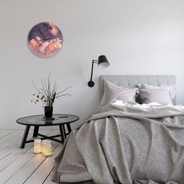 Круглые настенные часы с фотографией 80 см Нежность