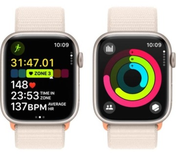 Умные часы Apple Watch Series 9 с GPS, 45 мм, бежевые