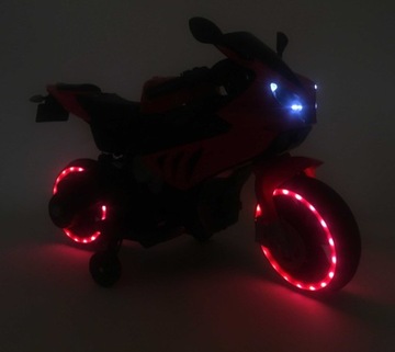 Детский мотоцикл на аккумуляторе со светодиодной подсветкой MP3.
