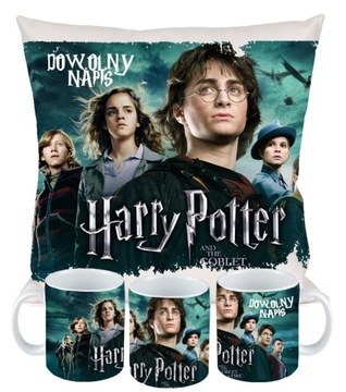 ZESTAW PODUSZKA KUBEK HARRY POTTER PREZENT + IMIĘ