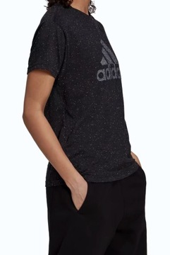 Adidas koszulka sportowa damska oddychająca t-shirt czarna - S