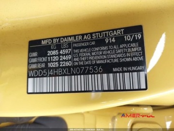 Mercedes CLA C118/X118 2020 Mercedes-Benz CLA 2020 r.,2,0 L 250 4MATIC 2.0 Benzyna 221KM, zdjęcie 11