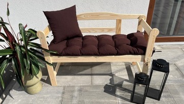 Садовое кресло-скамья с подушкой BROWN