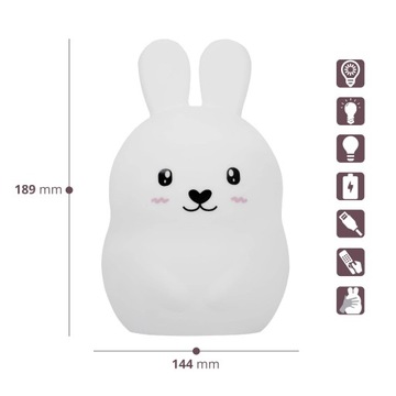 СИЛИКОНОВЫЙ НОЧНИК ДЛЯ ДЕТЕЙ, МЯГКИЙ, ЦВЕТНОЙ RGB LED USB + ПУЛЬТ ДУ