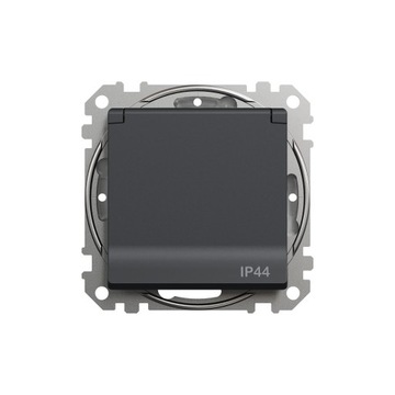 Schneider Electric Sedna Design Gniazdo elektr. 2P+E IP44 antracyt
