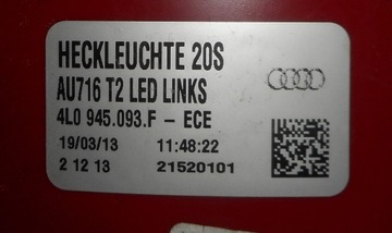 AUDI Q7 13R SVĚTLO LEVÝ ZADNÍ LED 4L0945093F