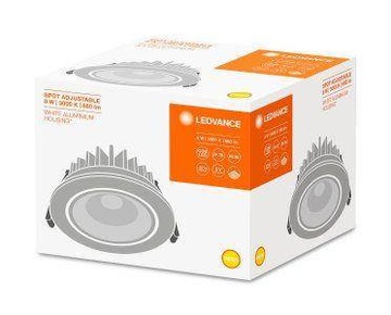 Ledvance oczko stropowe LED Spot Round Adjust 8W 660lm 3000K 63° białe