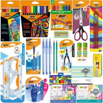 BIC шкільний набір для класів 1-3 олівці фломастери олівці блоки