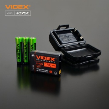 VIDEX Светодиодный налобный фонарь с аккумулятором и USB-зарядкой, 550 лм, 5000 К