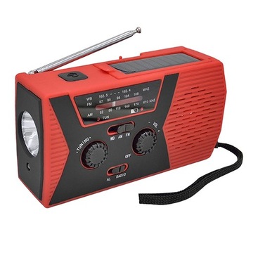 Awaryjna korba ręczna solarna Pogoda AM/FM