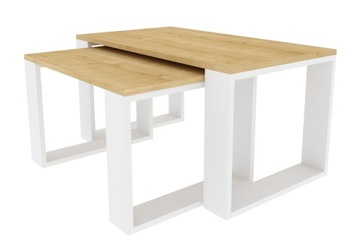 ZESTAW STOLIK KAWOWY ŁAWA LOFT DĄB HAMILTON 90x50