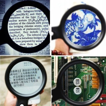 БОЛЬШАЯ ЛУПА ДЛЯ ЧТЕНИЯ 10-кратная ЛУПА ПОДСВЕТКА 18 СВЕТОДИОДНЫХ ОЧИСТИТЕЛЕЙ