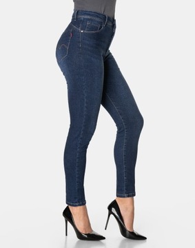 Spodnie Damskie Jeansy Rurki Dżinsy Push-Up z Wysokim Stanem Lycra 2120 W44