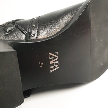 Buty Zara 37 botki kowbojki z ćwiekami