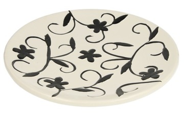 PODSTAWKA CERAMICZNA TALERZ DEKORACYJNY BIAŁY 20CM