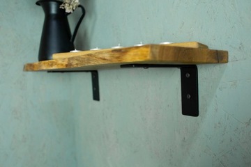 Полка деревянная с натуральным краем OFLIS, клееный дуб, НА ЗАМЕР