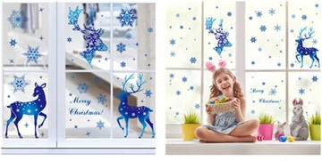 Рождественские наклейки на окна