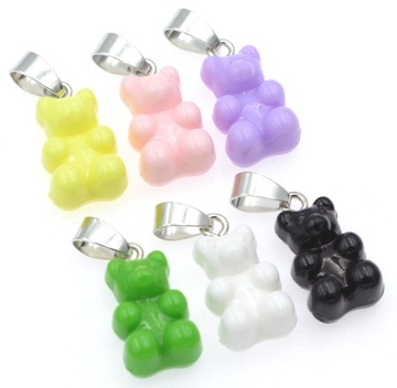 6x zawieszka MIŚ gummy bear jak HARIBO kolory