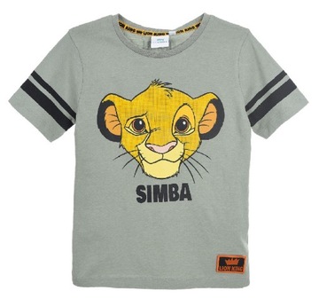 T-shirt chłopięcy Król Lew Disney zielony 128