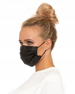 ПОЛИРОВСКИЕ ЧЕРНЫЕ ОДНОРАЗОВЫЕ МАСКИ, СЕРТИФИКАТ 10