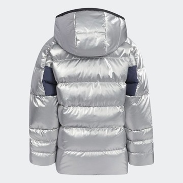 ДЕТСКИЙ ТЕПЛЫЙ ПУХОВИК ADIDAS ЗИМНЯЯ КУРТКА С БЛЕСТЯЩИМИ СВЕТООБРАЗНЫМИ СВЕТОДИОДАМИ