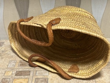 СУМКА СУМКА КОРЗИНА АНГЛИЯ КОЖАНЫЕ РУЧКИ