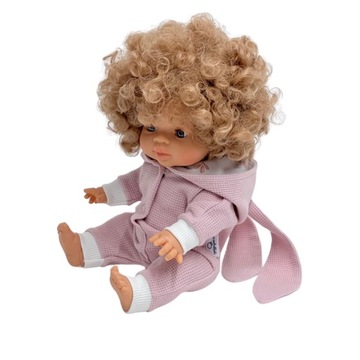 Одежда для куклы Miniland 38 см, Minikane 34, комбинезон с заячьими ушками, розовый