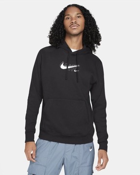 Bluza sportowa M NSW HOODIE PO AIR PRNT PACK czarny DD9694-010 rozmiar M