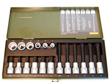 Набор головок бит PROXXON PR23296 1/2 XZN 5–21 мм