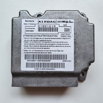 MODUŁ SENSOR PODUSZEK AIRBAG FIAT BRAVO II 51851218