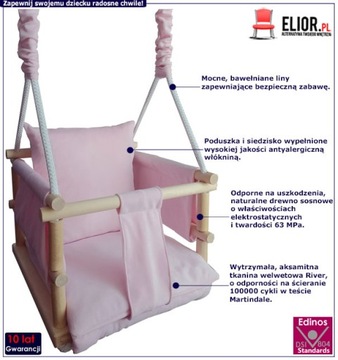 ДЕТСКИЕ БАРХАТНЫЕ КАЧЕЛИ 3В1 РОЗОВЫЕ