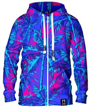 Damska Bluza rozpinana Neon Palms Blue 4XL DrCrow