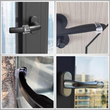 СИЛИКОНОВЫЙ УПОРНИК ДЛЯ НАКЛАДКИ ДВЕРНОЙ РУЧКИ ПРОЗРАЧНЫЙ ЗАПОР 4 ШТ.